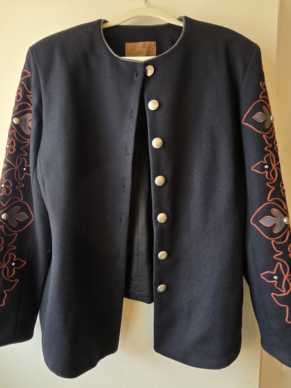 Vintage Double D Ranch Jacket with Sleeve Embroidery Military Style